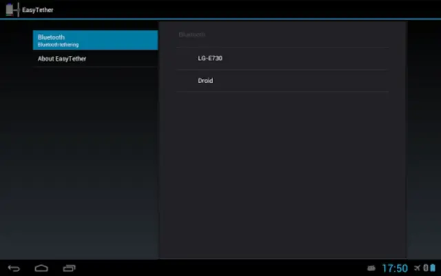 EasyTether Tablet android App screenshot 1